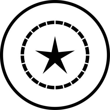 Yıldız simgesinin vektör illüstrasyonu