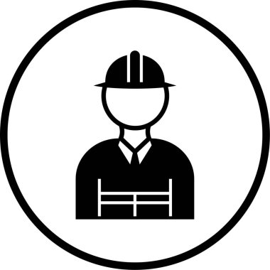 Miğferli bir adamın vektör çizimi