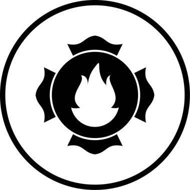 İtfaiye ikonunun vektör çizimi  