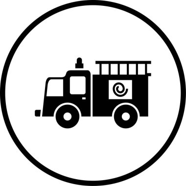 İtfaiye ikonunun vektör çizimi