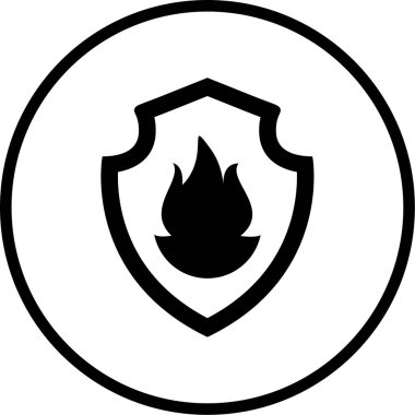 Kalkan. Web simgesi basit illüstrasyon