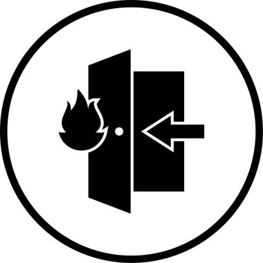 Bir ateş simgesinin vektör illüstrasyonu