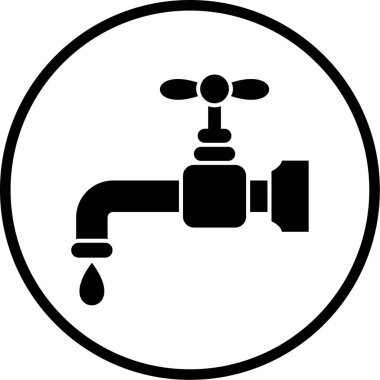 Musluk ikonu. vektör illüstrasyonu