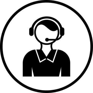 Çağrı merkezi simgesi. vektör illüstrasyonu