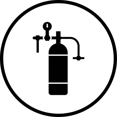 Bir yangın söndürücü simgesinin vektör çizimi