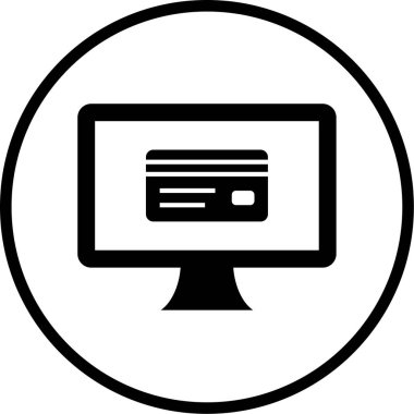 vektör lcd simgesi illüstrasyonu