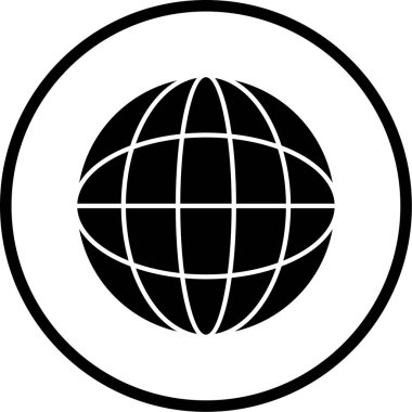 Dünya. Web simgesi basit illüstrasyon