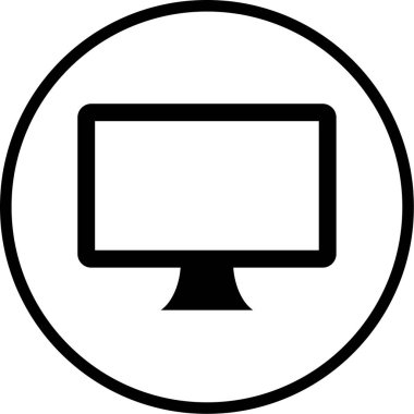 Bilgisayar. Web simgesi basit illüstrasyon