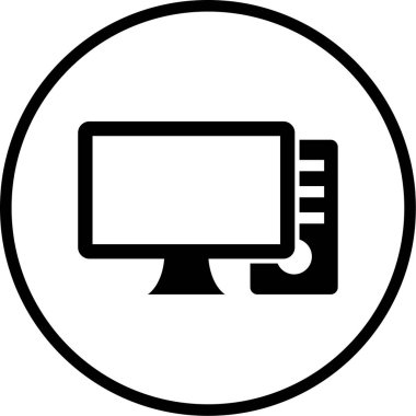 Bilgisayar. Web simgesi basit illüstrasyon