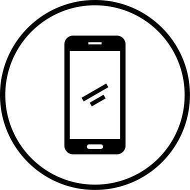 Cep telefonu simgesi, vektör illüstrasyonu