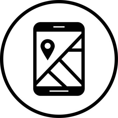 Cep telefonu simgesi, vektör illüstrasyonu