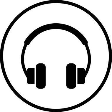 Kulaklık. Web simgesi basit illüstrasyon