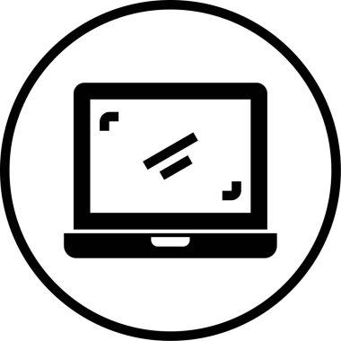 Bilgisayar. Web simgesi basit illüstrasyon