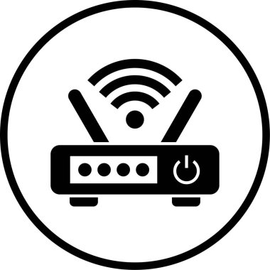 Kablosuz. Web simgesi basit illüstrasyon