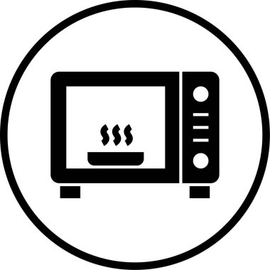 fırın, gıda ve teknoloji konsept simgesi.