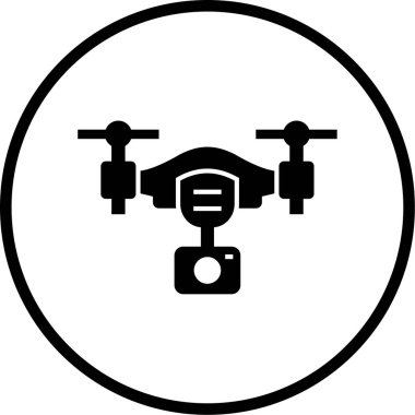 Bir dron simgesinin vektör illüstrasyonu