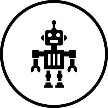 Robot simgesinin vektör illüstrasyonu