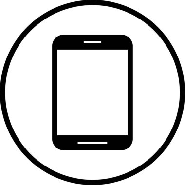 Cep telefonu simgesi, vektör illüstrasyonu