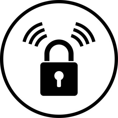 Bir kilit simgesinin vektör illüstrasyonu