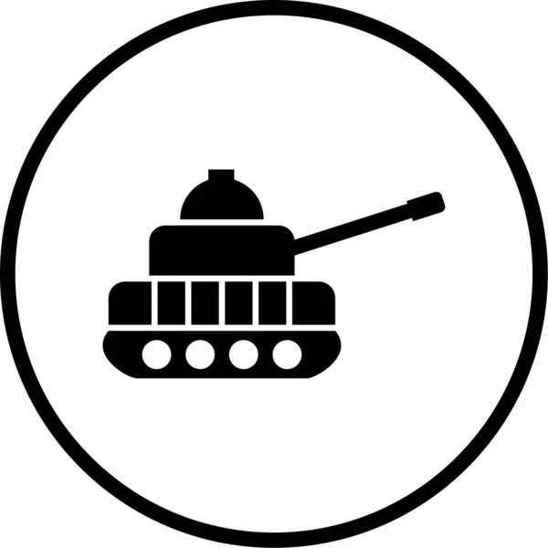Militaire Tank Icoon Vector Illustratie — Stockvector