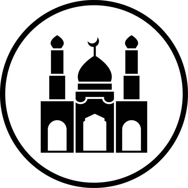 Ikone Der Moschee Vektorillustration — Stockvektor