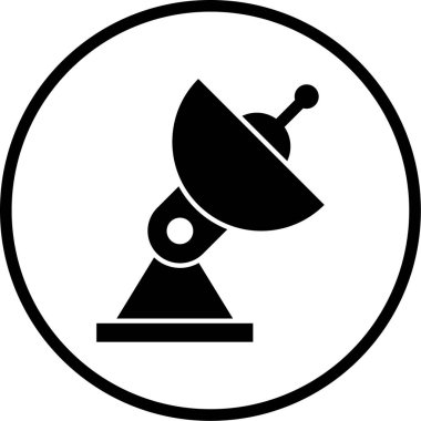 Uydu. Web simgesi basit illüstrasyon