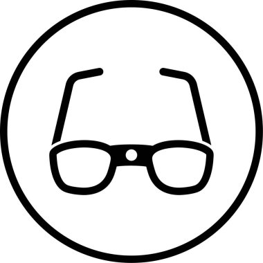 Gözlük. Web simgesi basit illüstrasyon