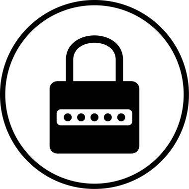 Kilit. Web simgesi basit illüstrasyon