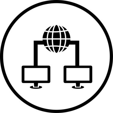 Seo ve teknoloji simgesinin vektör illüstrasyonu