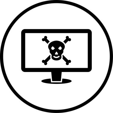 Virüs. Web simgesi basit illüstrasyon