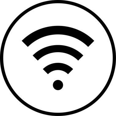 Kablosuz. Web simgesi basit illüstrasyon