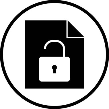 Bir kilit simgesinin vektör illüstrasyonu