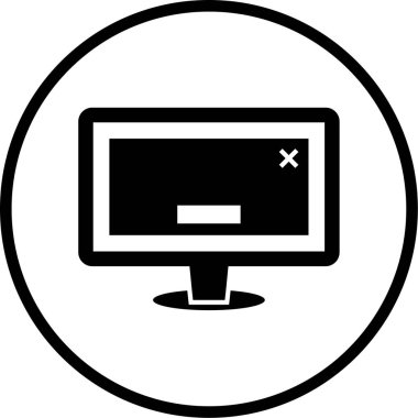 Bilgisayar. Web simgesi basit illüstrasyon