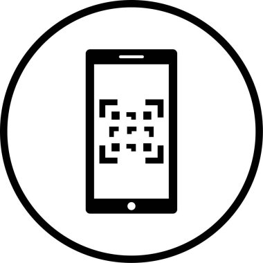 Cep telefonu simgesi, vektör illüstrasyonu