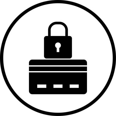 Kilit. Web simgesi basit illüstrasyon