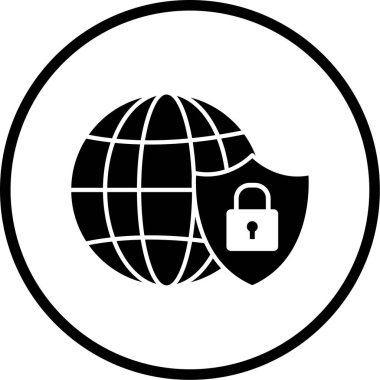 Küresel Güvenlik Basit illüstrasyon