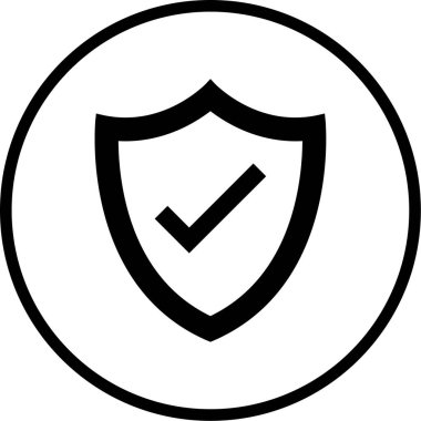 Kalkan. Web simgesi basit illüstrasyon