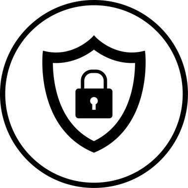 Kalkan. Web simgesi basit illüstrasyon