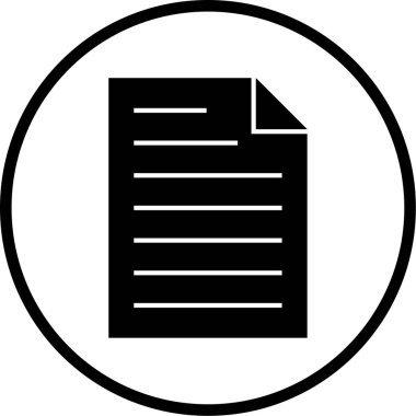 Belge. Web simgesi basit tasarım