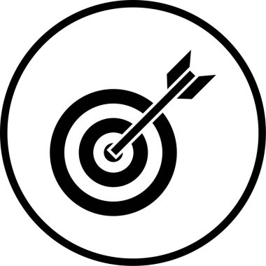 Hedef. Web simgesi basit illüstrasyon