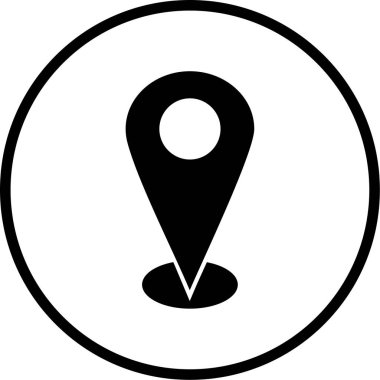 harita pin simgesi, vektör illüstrasyonu