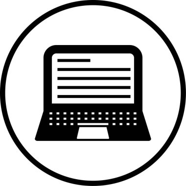 dizüstü bilgisayar simgesi, vektör illüstrasyonu