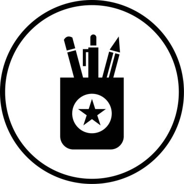 Okul ve eğitim ikonunun vektör illüstrasyonu