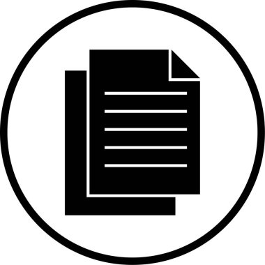 Belge. Web simgesi basit illüstrasyon