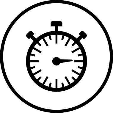 Saat. Web simgesi basit illüstrasyon