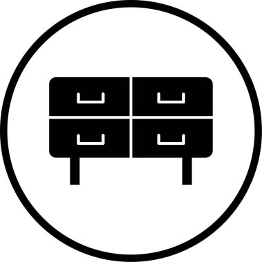 Dolap. Web simgesi basit illüstrasyon