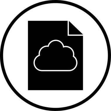 Bulut. Web simgesi basit illüstrasyon