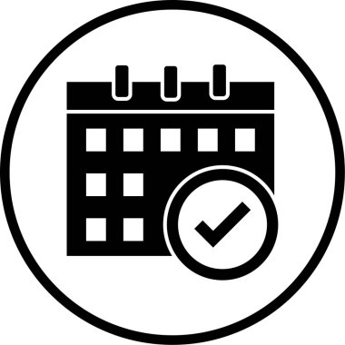 Takvim simgesinin vektör illüstrasyonu