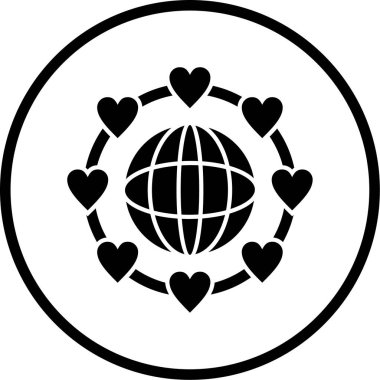 Kalp. Web simgesi basit illüstrasyon