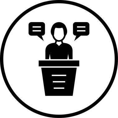 Konuş. Web simgesi basit illüstrasyon